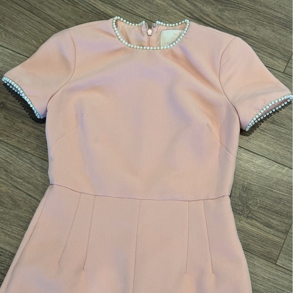 Gal Meets Glam Pearl Trim Jumpsuit in Puff Pink Size 0P - Picture 5 of 12